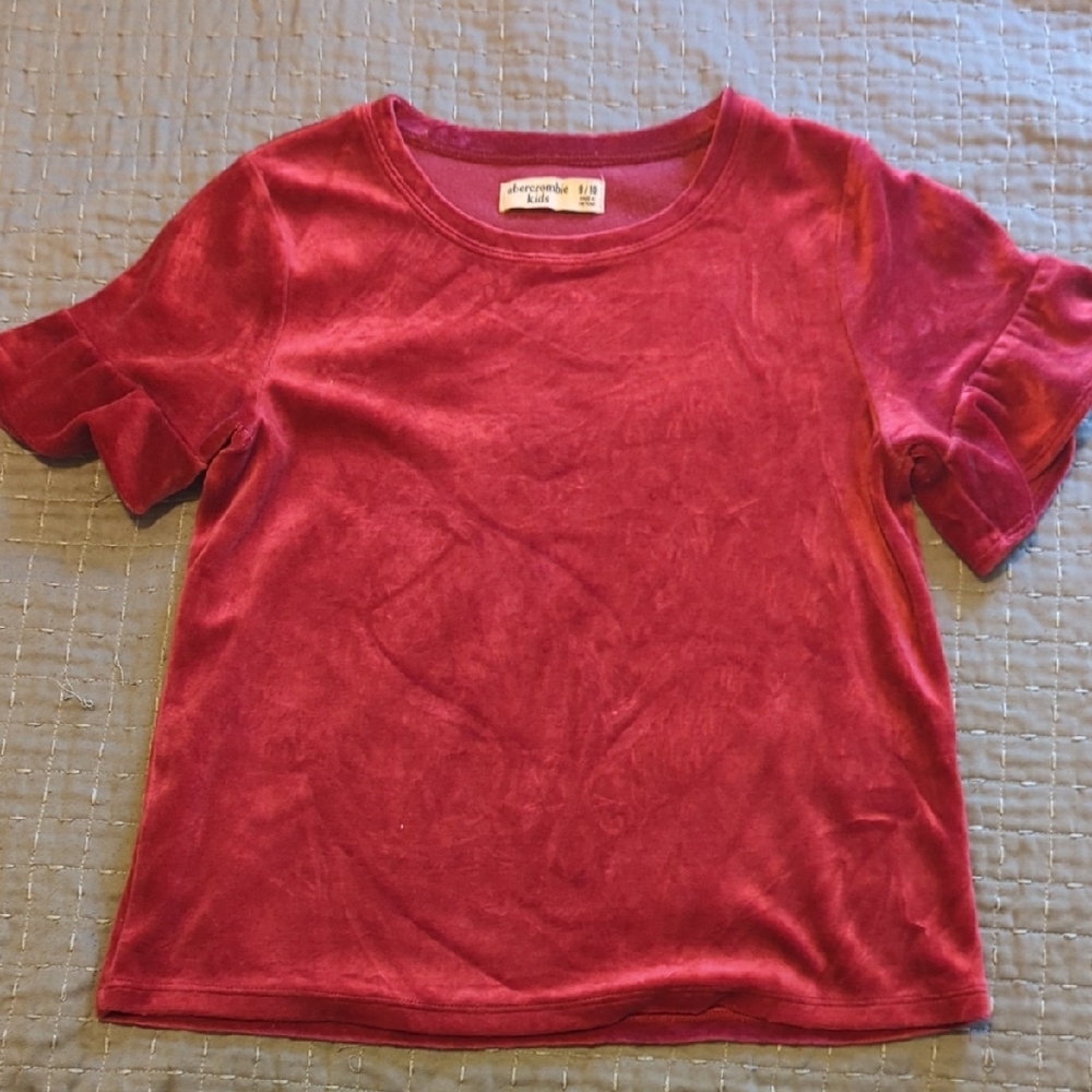 Abercrombie Kids Red Short Sleeve Tee Casual Cotton Blend